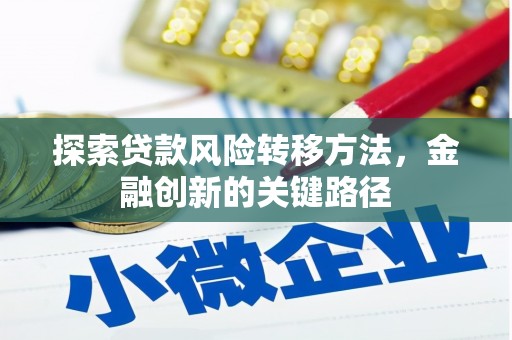 台江探索贷款风险转移方法，金融创新的关键路径